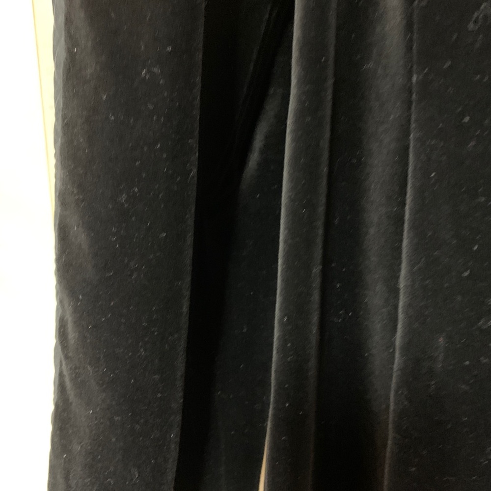 Louis Feraud Black Silk Velvet Wool Midi Dress 14 - Picture 7 of 7